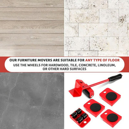 Furniture Mover with Wheels & Furniture Lifter Set