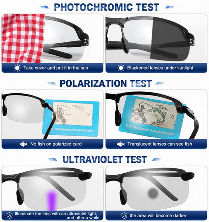 Photochromic Sunglasses with Anti-glare Polarized Lens