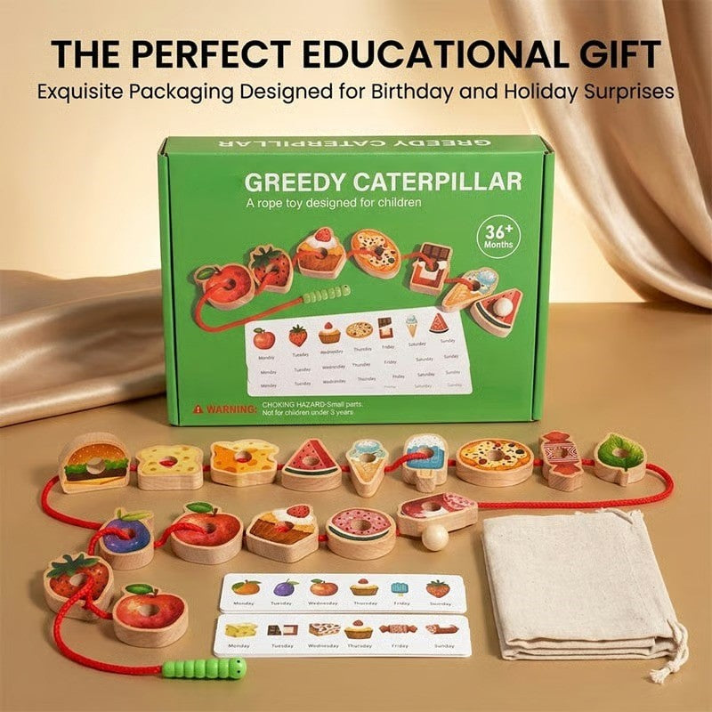 Caterpillar Lacing Toy for Toddlers