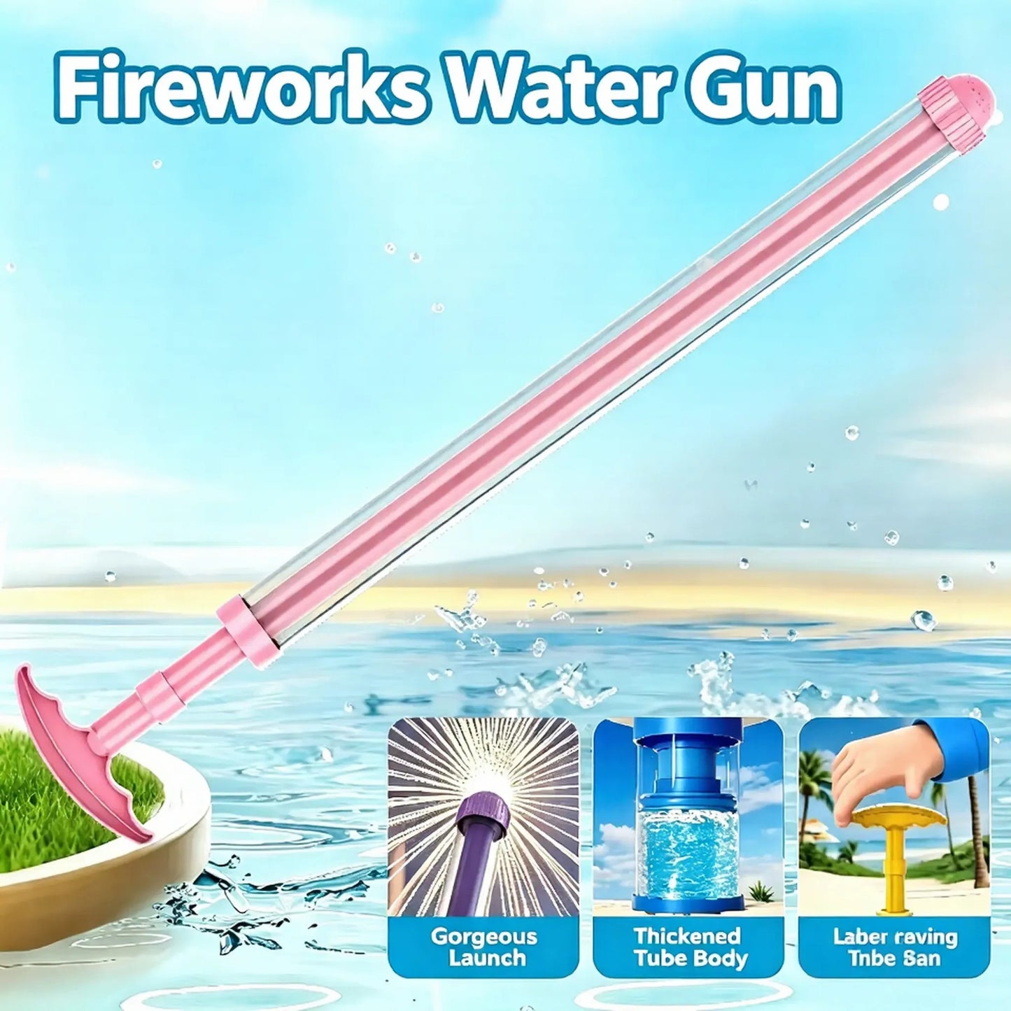 Fireworks Spray Water Gun for Kids Summer Outdoor Fun