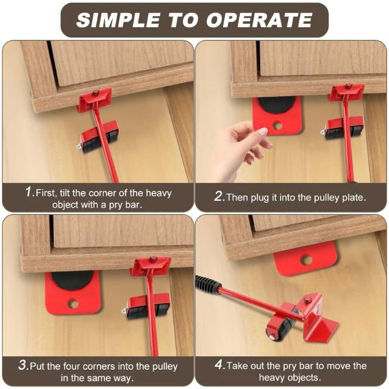 Furniture Mover with Wheels & Furniture Lifter Set