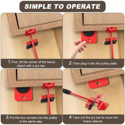 Furniture Mover with Wheels & Furniture Lifter Set