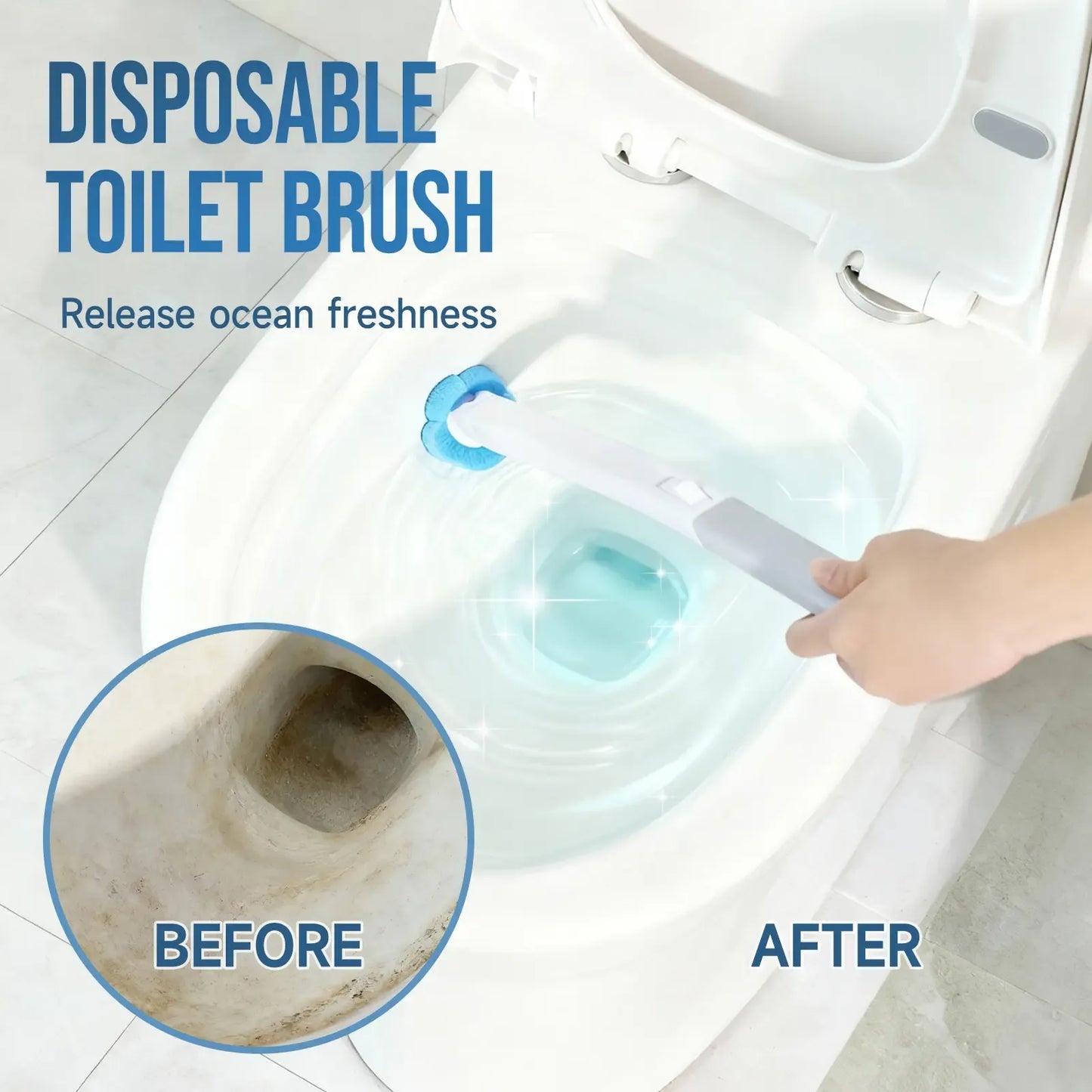 Disposable Toilet Brush and Holder Set