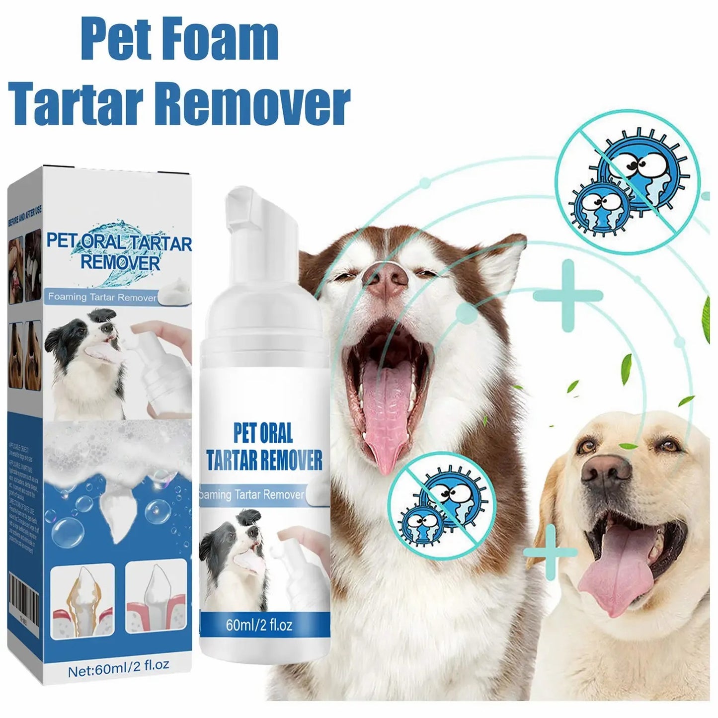 Advanced Foaming Pet Dental Spray for Tartar & Bad Breath