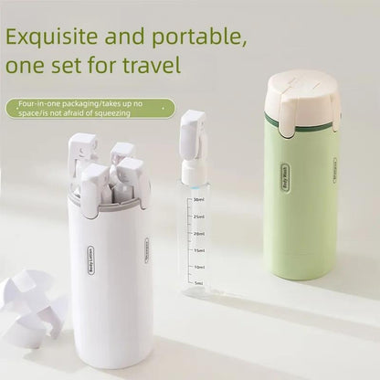 Portable 4-in-1 Travel Toiletry Bottle for Easy Packing
