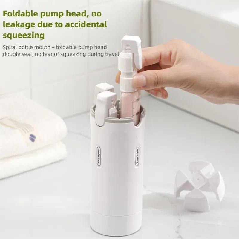 Portable 4-in-1 Travel Toiletry Bottle for Easy Packing