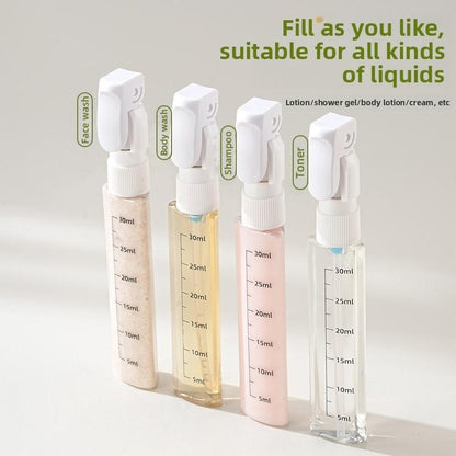 Portable 4-in-1 Travel Toiletry Bottle for Easy Packing