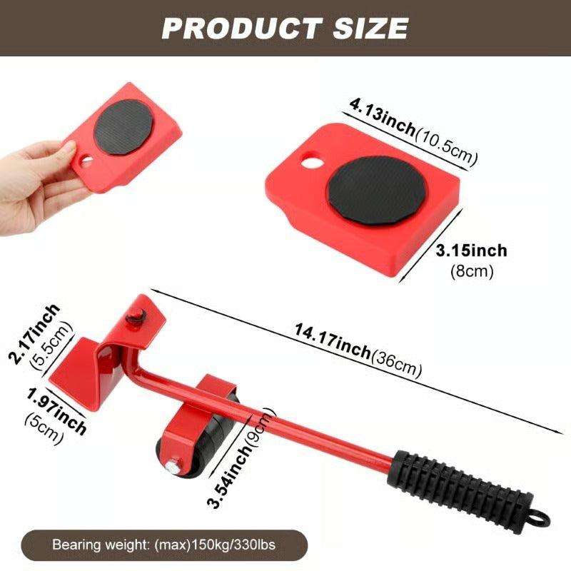 Furniture Mover with Wheels & Furniture Lifter Set