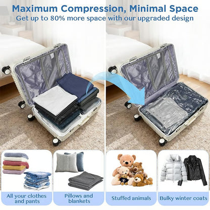 Cordless Travel Vacuum Bag Set for Space-Saving Packing