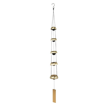 Quintet Brass Wind Chimes with Deep Relaxing Temple Tones