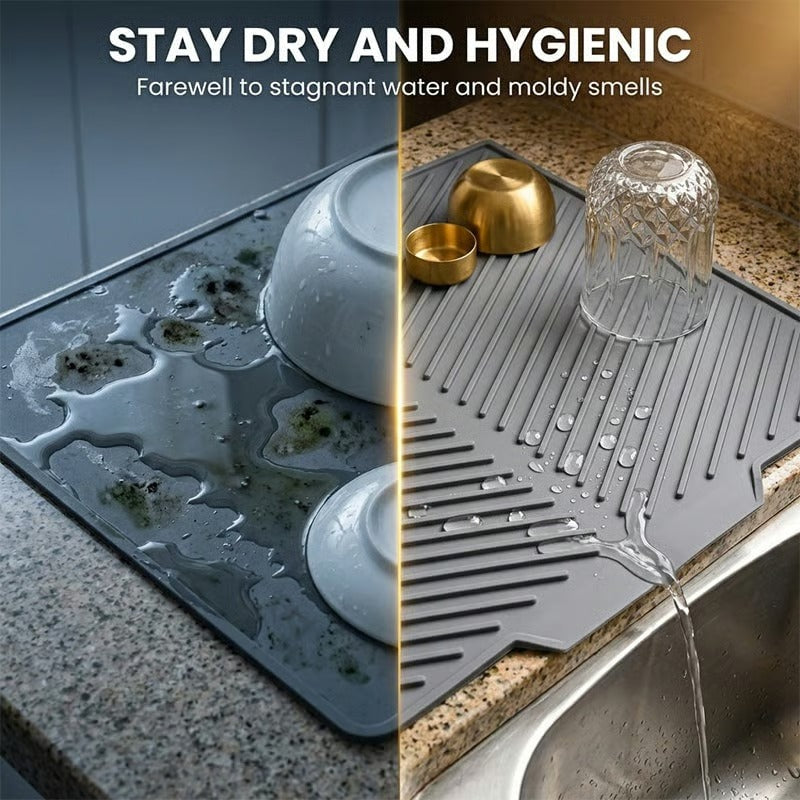 Dish Drying Silicone Drain Mat