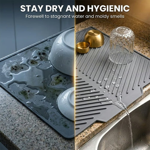 Dish Drying Silicone Drain Mat