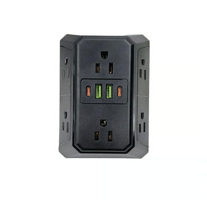 6-Outlet Extender with USB-C, Surge Protection & Night Light