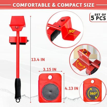Furniture Mover with Wheels & Furniture Lifter Set