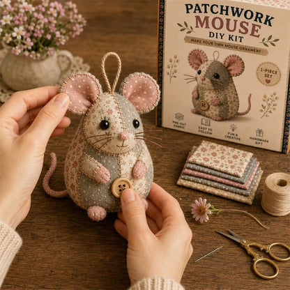 Handcrafted Vintage Mouse Plush Sewing Kit