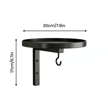 Wall-Mounted Metal Bird Bath with Hanging Hook