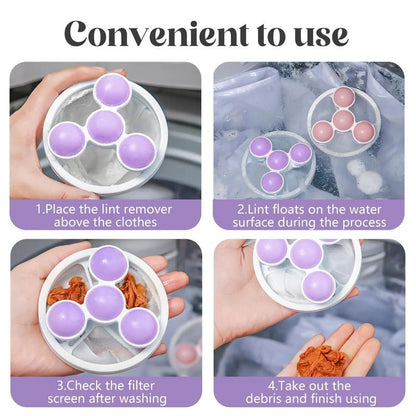 3-Pack Washing Machine Filter Bag, Reusable Floating Hair Filter for Laundry Washer Cotton