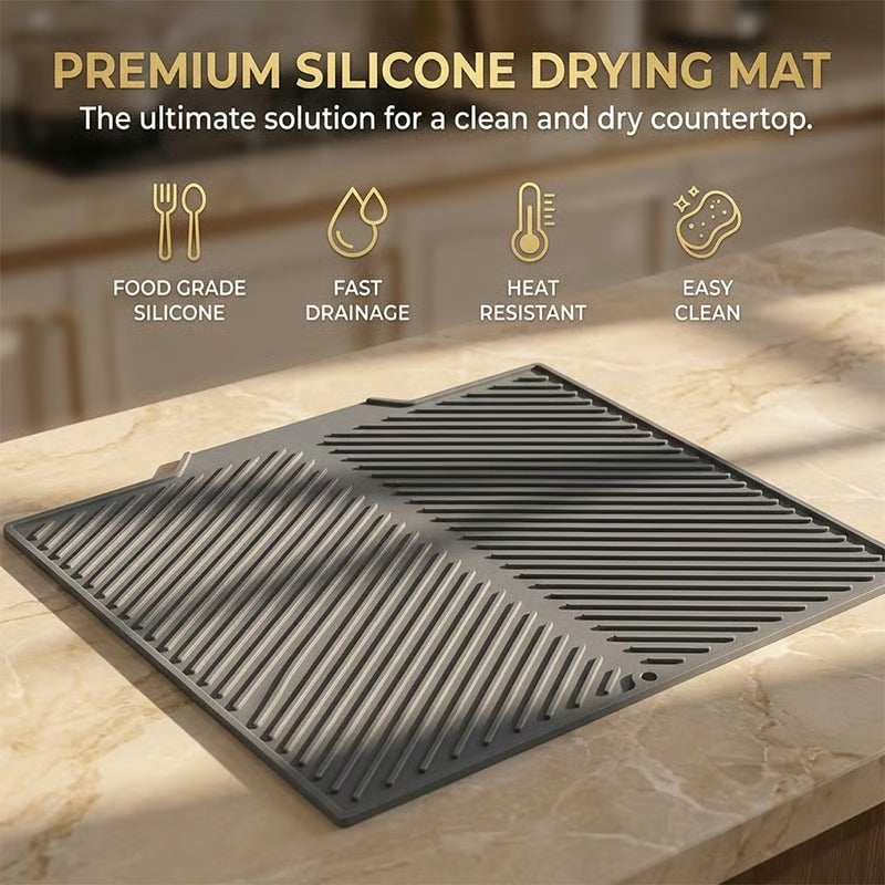 Dish Drying Silicone Drain Mat