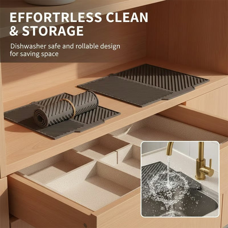 Dish Drying Silicone Drain Mat