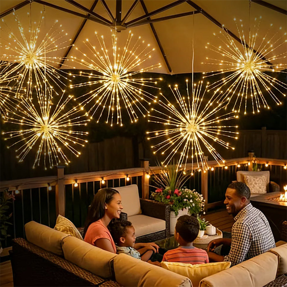 4-Pack Solar Fireworks Lights — 480 LEDs