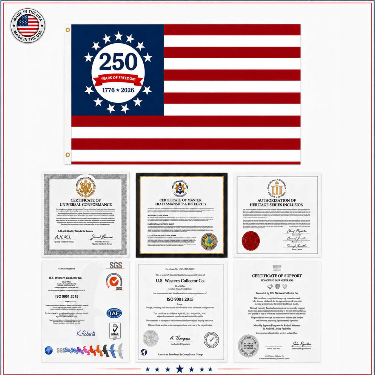 🔥250th Anniversary USA Commemorative Flag (3x5 Ft) for Patriotic Home and Outdoor Display